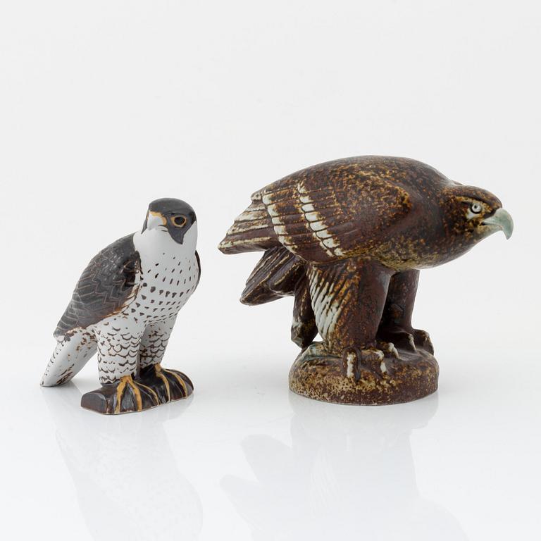 Lisa Larson, two stoneware firgurines, Gustavsberg for WWF.