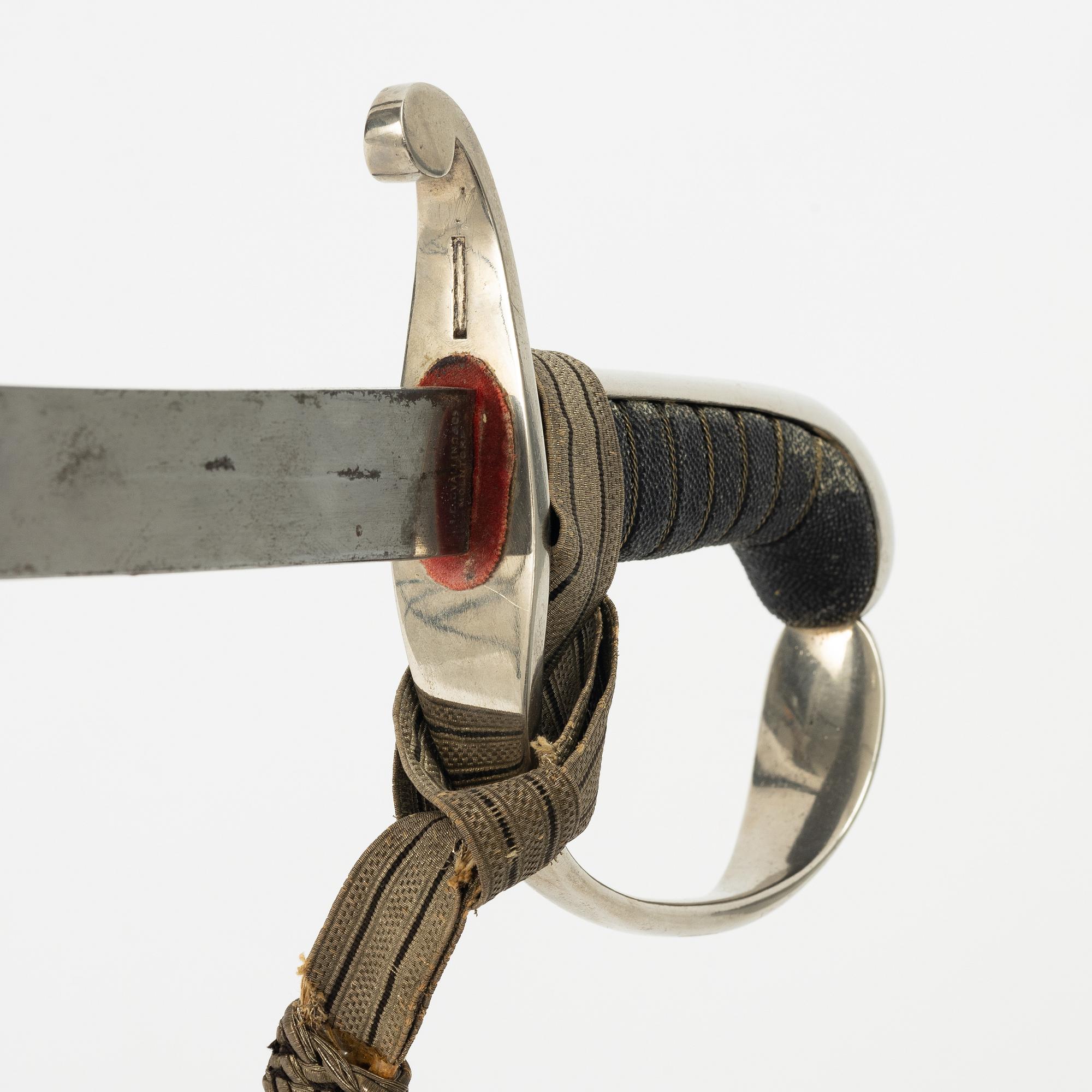 Saber, Swedish, from around the year 1900, with scabard.