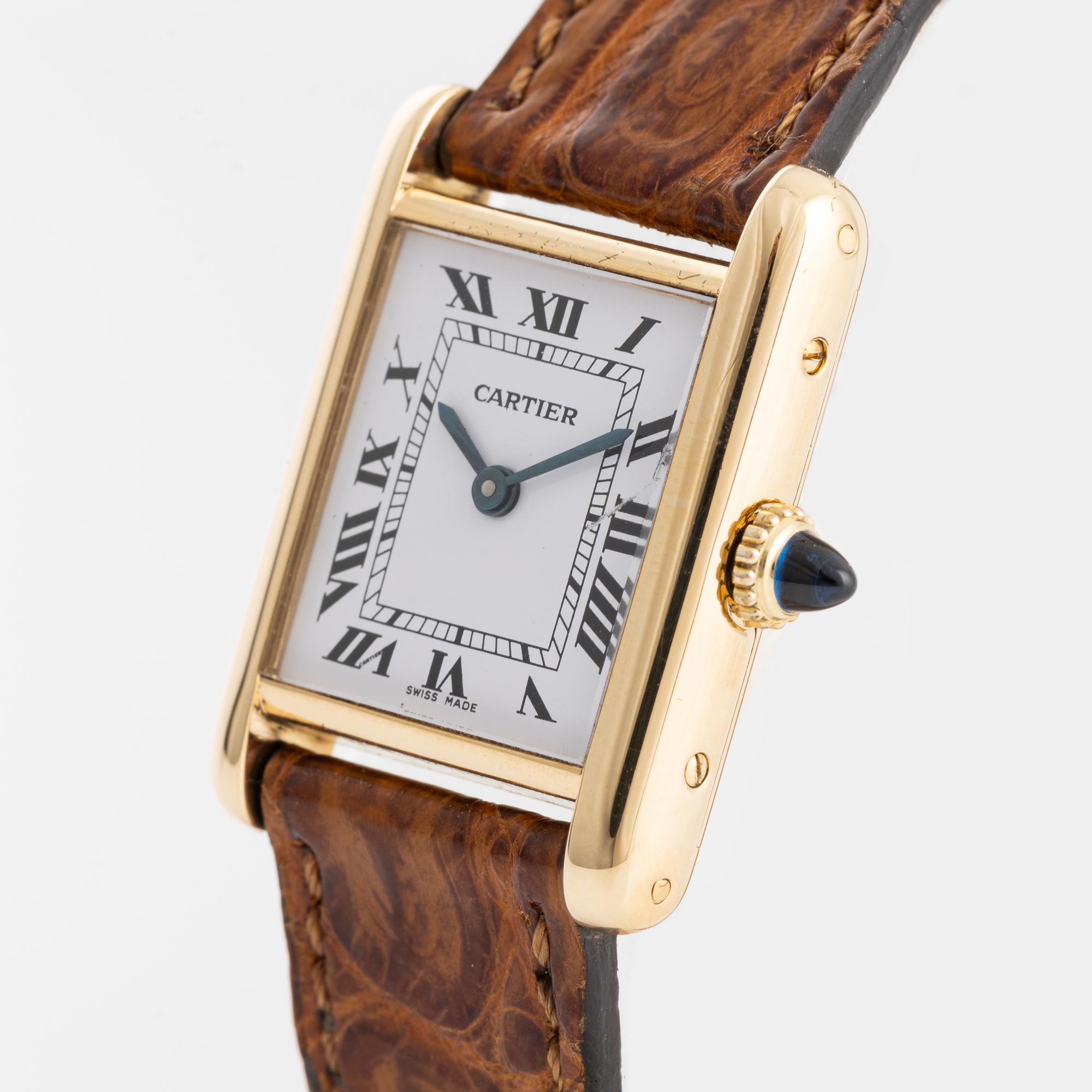 Cartier, Tank, Paris, wristwatch, 20,5, x 20 (28) mm.