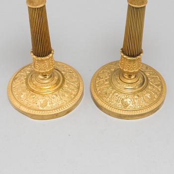LJUSSTAKAR, ett par, Empire, Frankrike, 1800-talets första hälft.