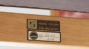 BØRGE MOGENSEN, stolar, 4 st, Fredericia Stolefabrik, Danmark, modell 3245.