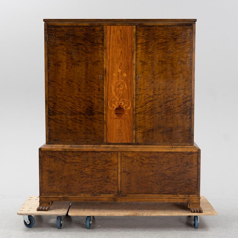 A birch cabinet, 1930's.