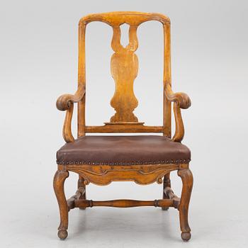 A late-Baroque armchair, first half of the 18th century.