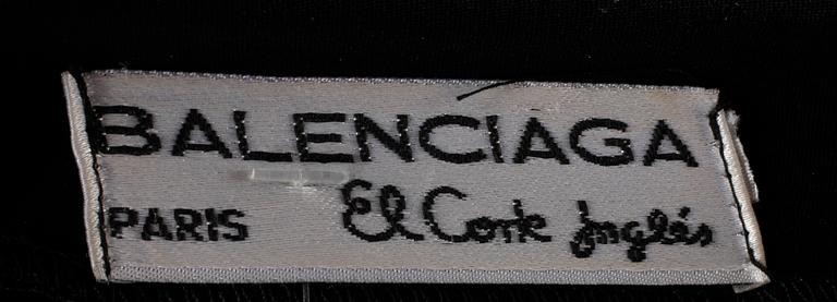 BALENCIAGA, svart cocktailklänning.