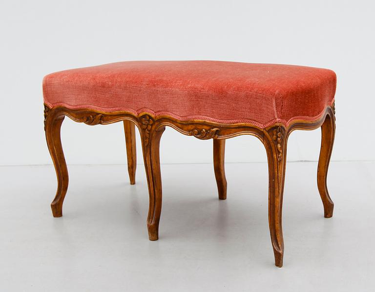 TABURETT, rokokostil, 1900-talets mitt.