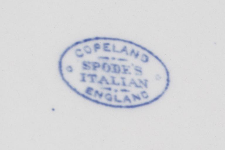 SERVISDELAR, flintgods, 49 delar, Copeland, England, 1900-talets första hälft.