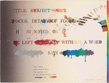 SHUSAKU ARAKAWA, färgserigrafier, 6 st, signerade, numrerade, 1973.