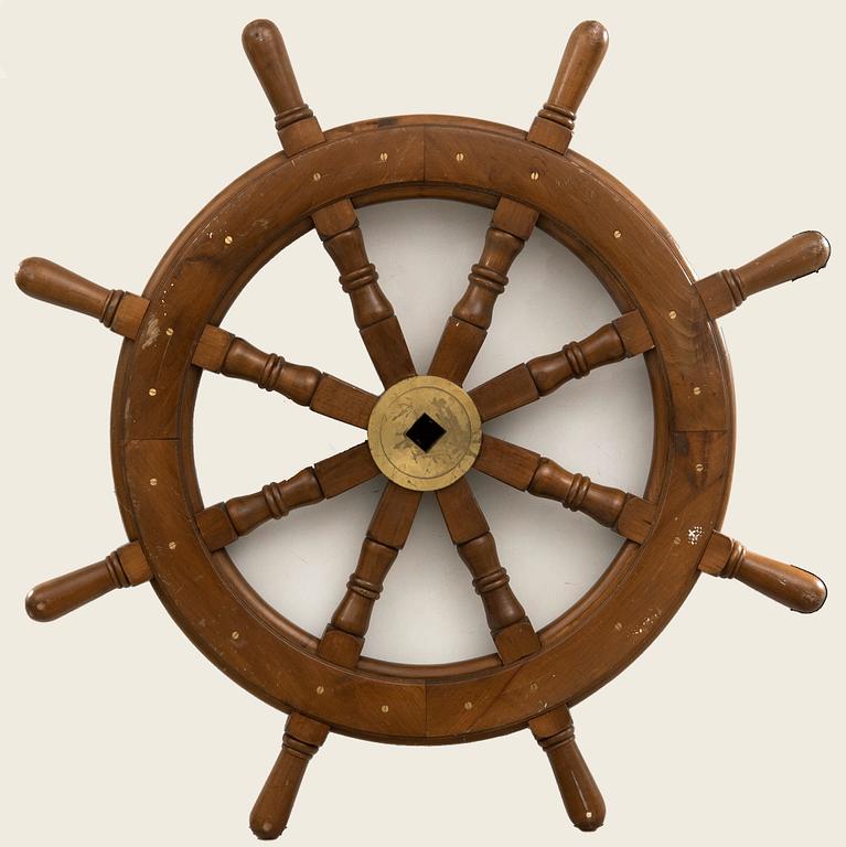 Steering wheel for a boat, first half of the 20th century.