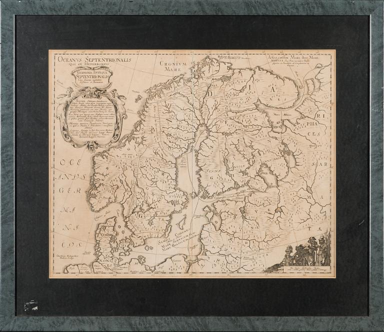 A 17th century copper engraved map.