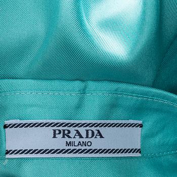 Prada, a turquoise silk blouse, size 36.