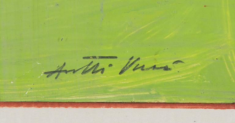ANTTI VUORI, öljy paperille, signeerattu.
