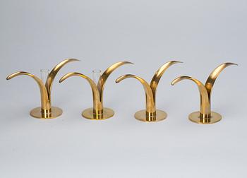 LJUSSTAKAR/VASER, 4 st, Liljan, Ivar Ålenius Björk, Ystad metall.