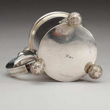 A Swedish 18th century parcel-gilt tankard, makers mark of Niclas Warneck, Karlstad 1741.