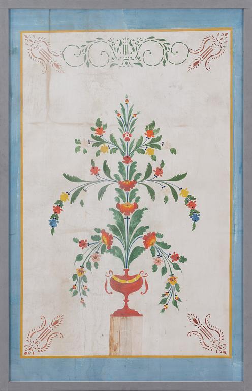 a traditional swedish wall painting, 19th century.