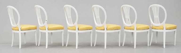 STOLAR, 6 st, gustaviansk stil, 1900-tal.