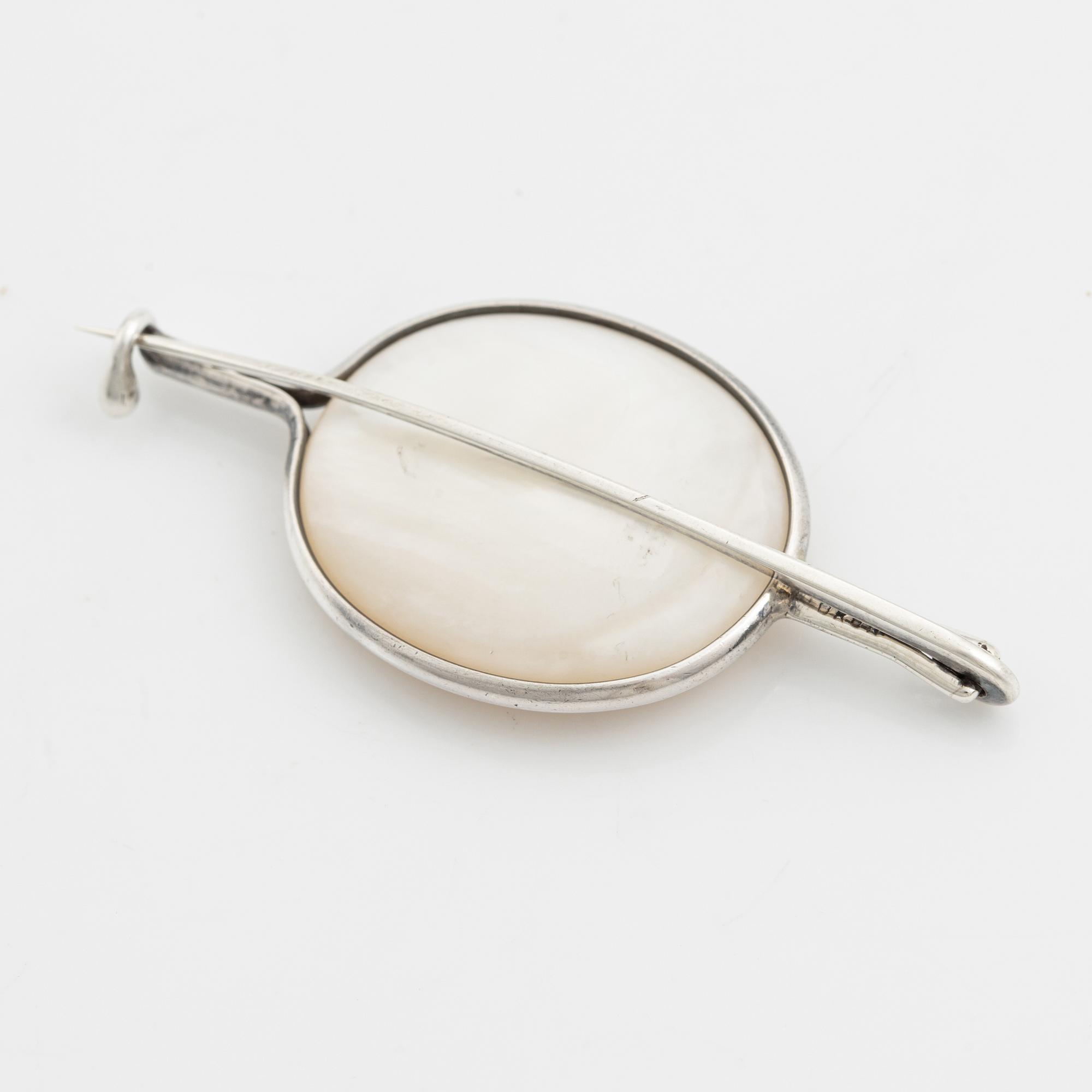 Vivianna Torun Bülow-Hübe, a sterling silver and mother-of-pearl brooch, Jakarta, Indonesia.