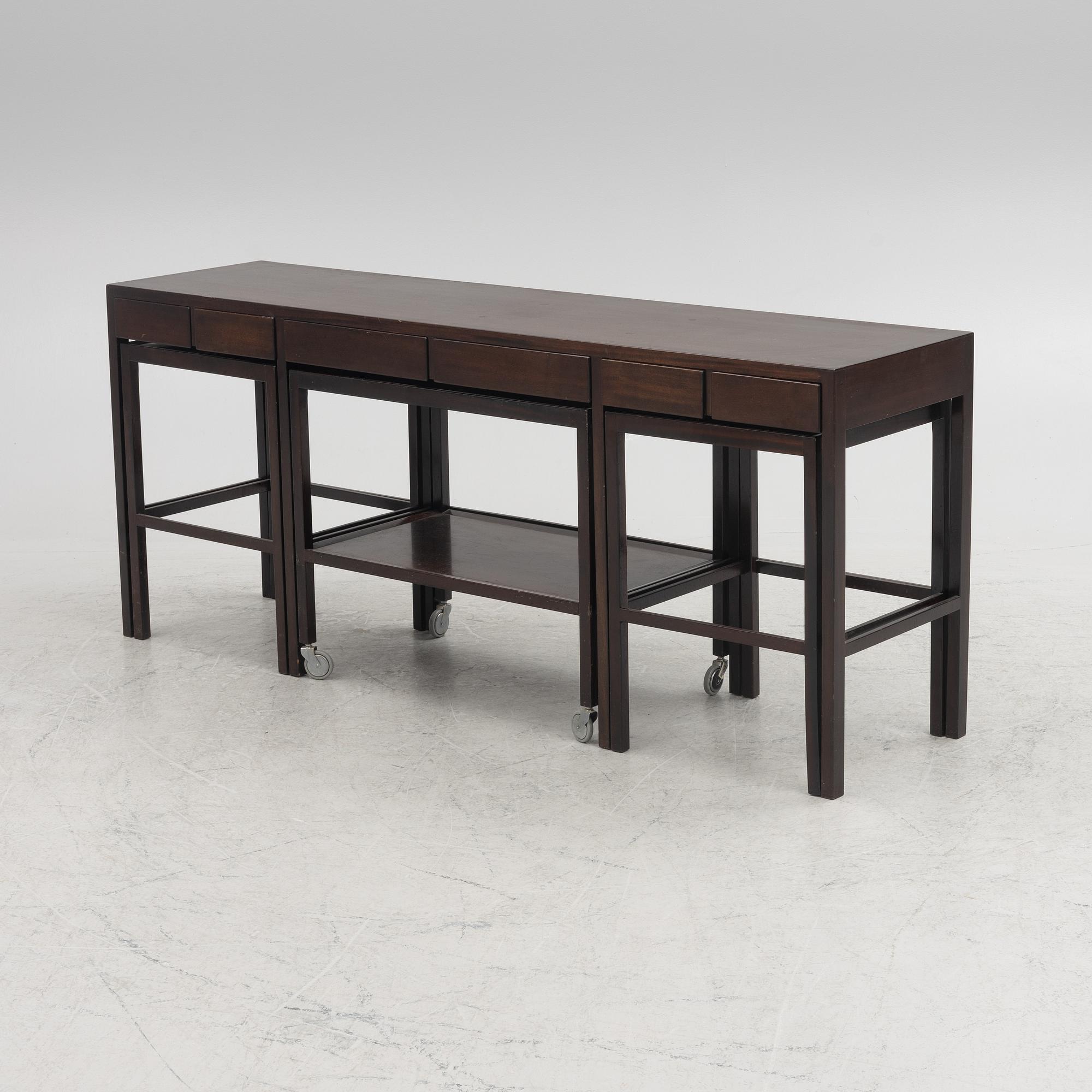 Nordiska Kompaniet, A four-piece sideboard, 1950's.