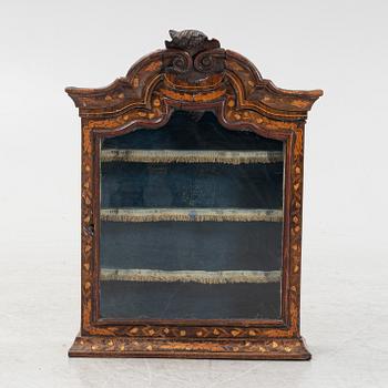 Wall display cabinet, Dutch Rococo style, 19th Century.