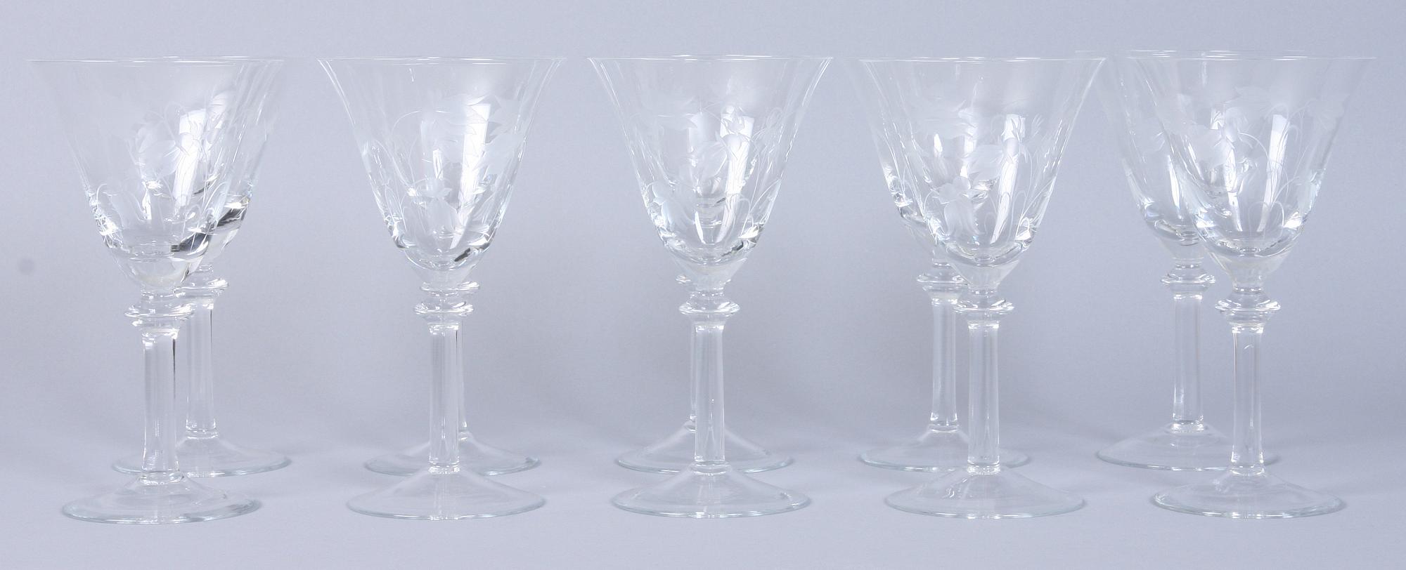 VINGLAS, 10 st, 1900-talets andra hälft.