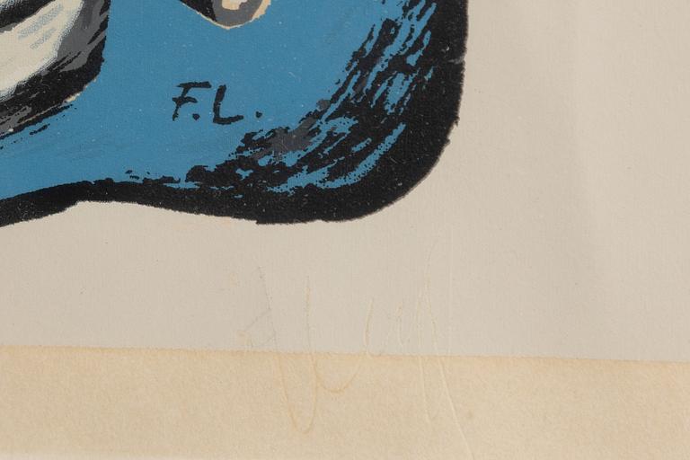 Text: "Fernand Léger, 'Woman with Cactus' from: Album of 10 serigraphs".