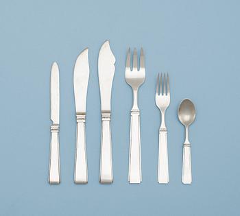 730. An Atelier Borgila set of 36 pcs silver flatware, Stockholm 1951-55.