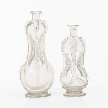 Kluckaflaskor, 2 st, 1800-tal.