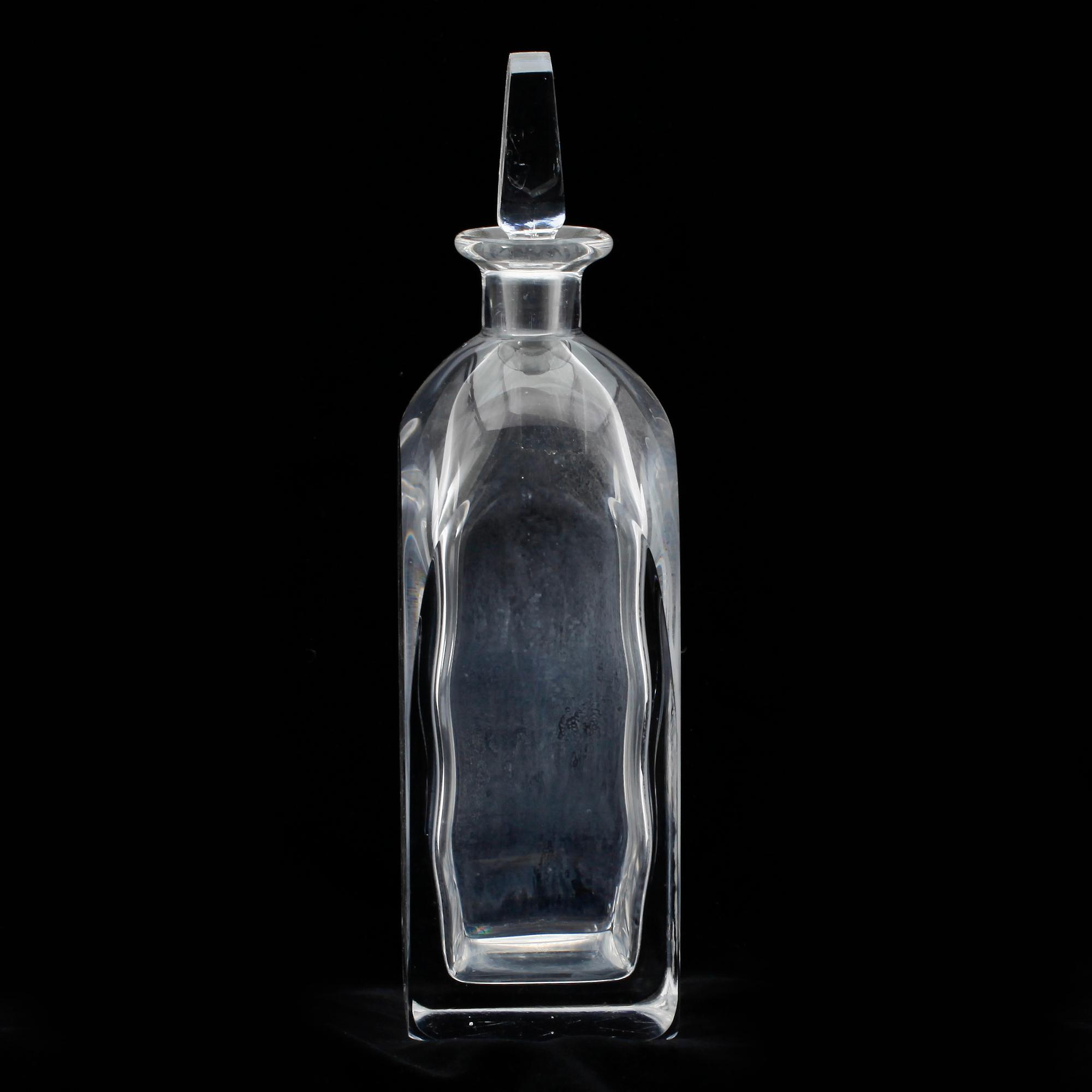 KARAFF med PROPP, glas, Vicke Lindstrand, Orrefors.