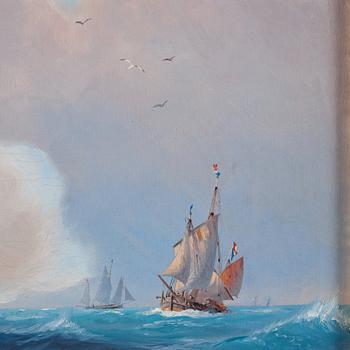Jacob Hägg, Franskt linjeskepp till segel.