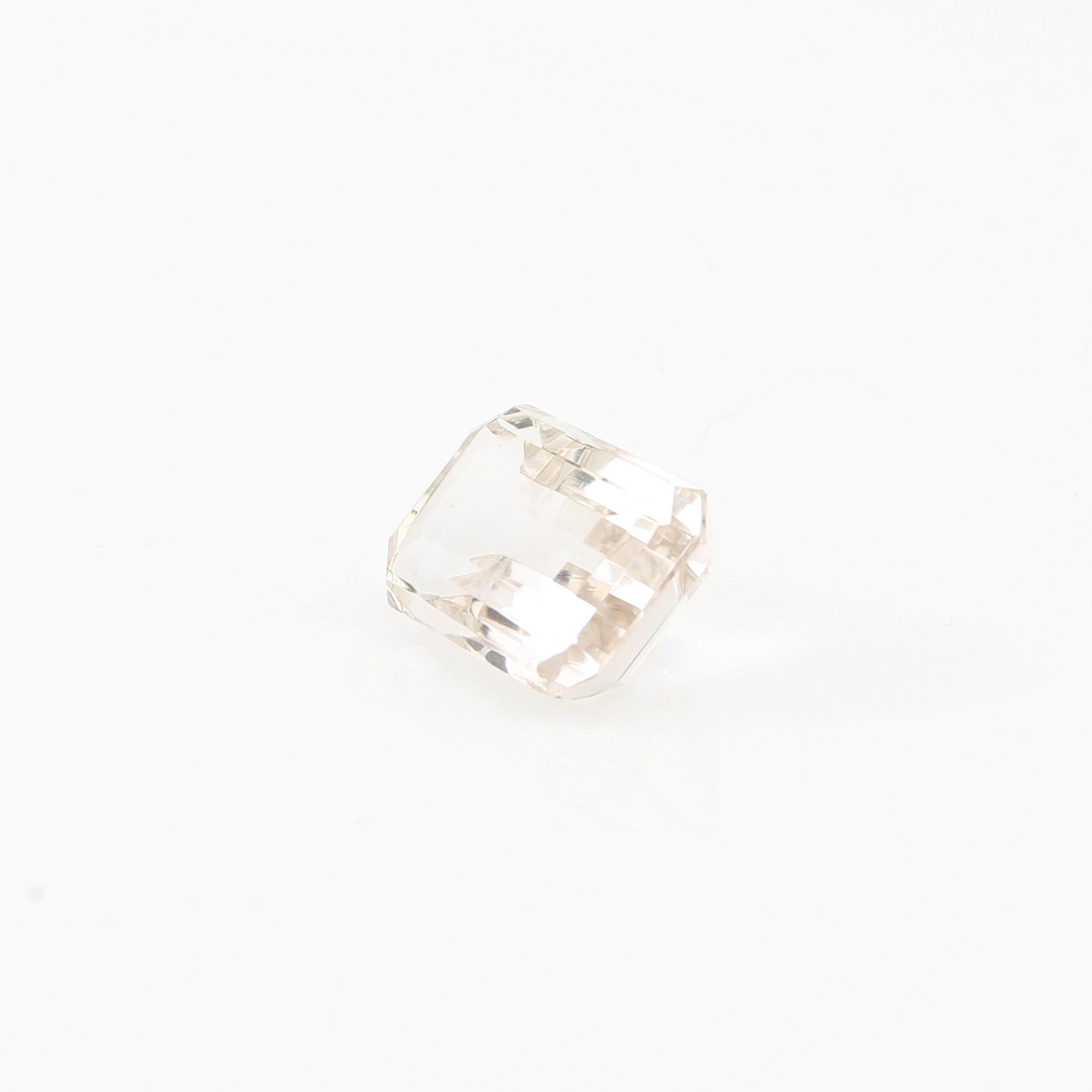 Loose step-cut smoky quartz, likely from Wiwen Nilssons workshop.