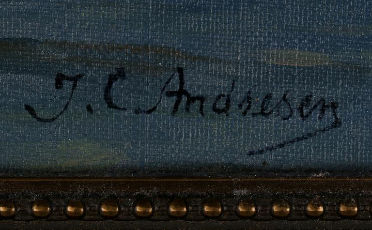 JENS CHRISTIAN ANDRESEN, olja på duk, signerad.