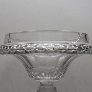 A pair of glass bonbonnières, probably Ireland. 19th century.