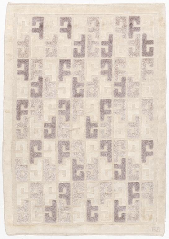 Sigvard Bernadotte, Rug, "Shangri-La", relief pile, signed SB, approximately 210 x 145 cm.