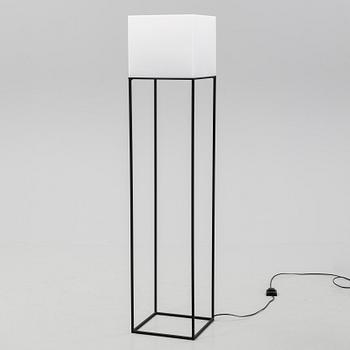 An acrylic and aluminum floor lamp, Søberg Lystek Denmark.