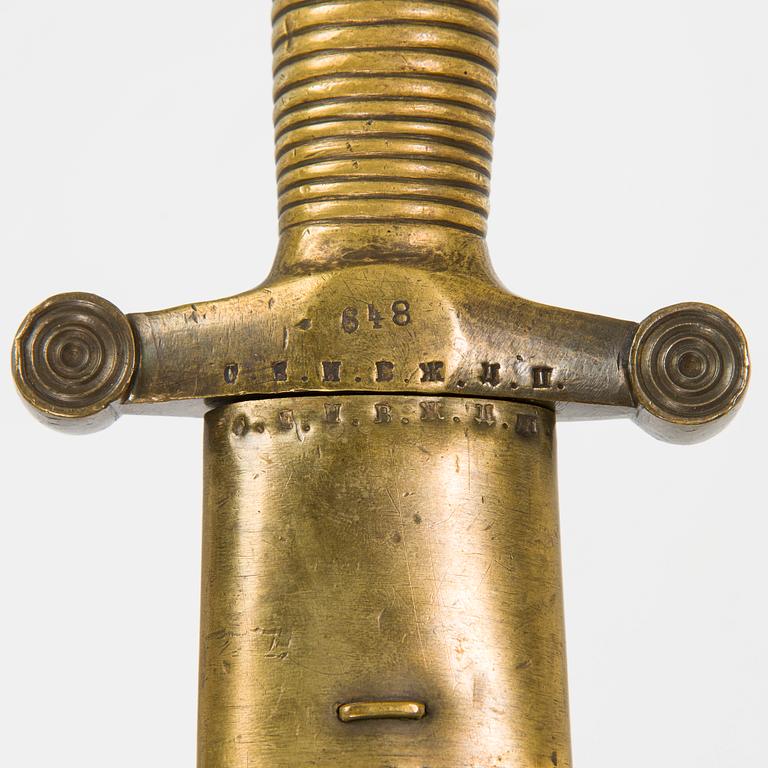 A Russian Imperial M1848 infantry tesak.
