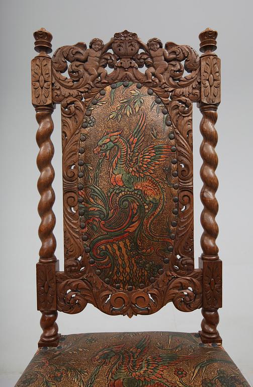 STOLAR, 8 st, barockstil, 1900-talets början.