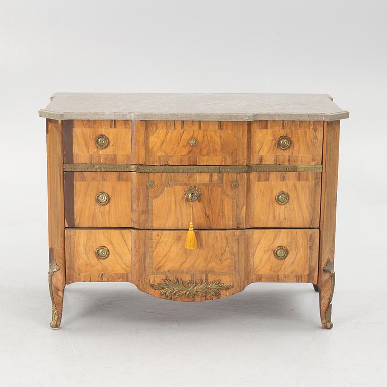 A Gustavian parquetry commode by M. Engström (master in Stockholm 1758-97).