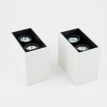 Flos, a pair of 'Compass Box' ceiling lights.