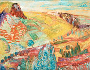 432. Sigrid Hjertén, "Landscape, Auvergne".