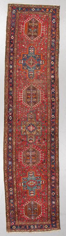 A semi-antique Karadja, probably, runner, around 362 x 86 cm.