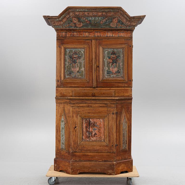 Cabinet, folk art, dated 1780.