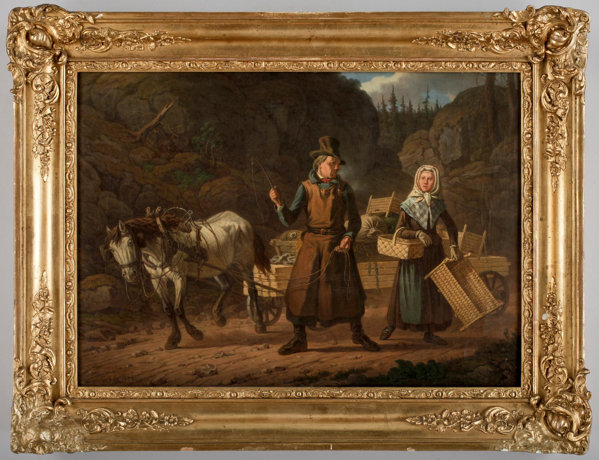 CARL ANDREAS DAHLSTRÖM, olja på duk, monogramsign o dat 1852.