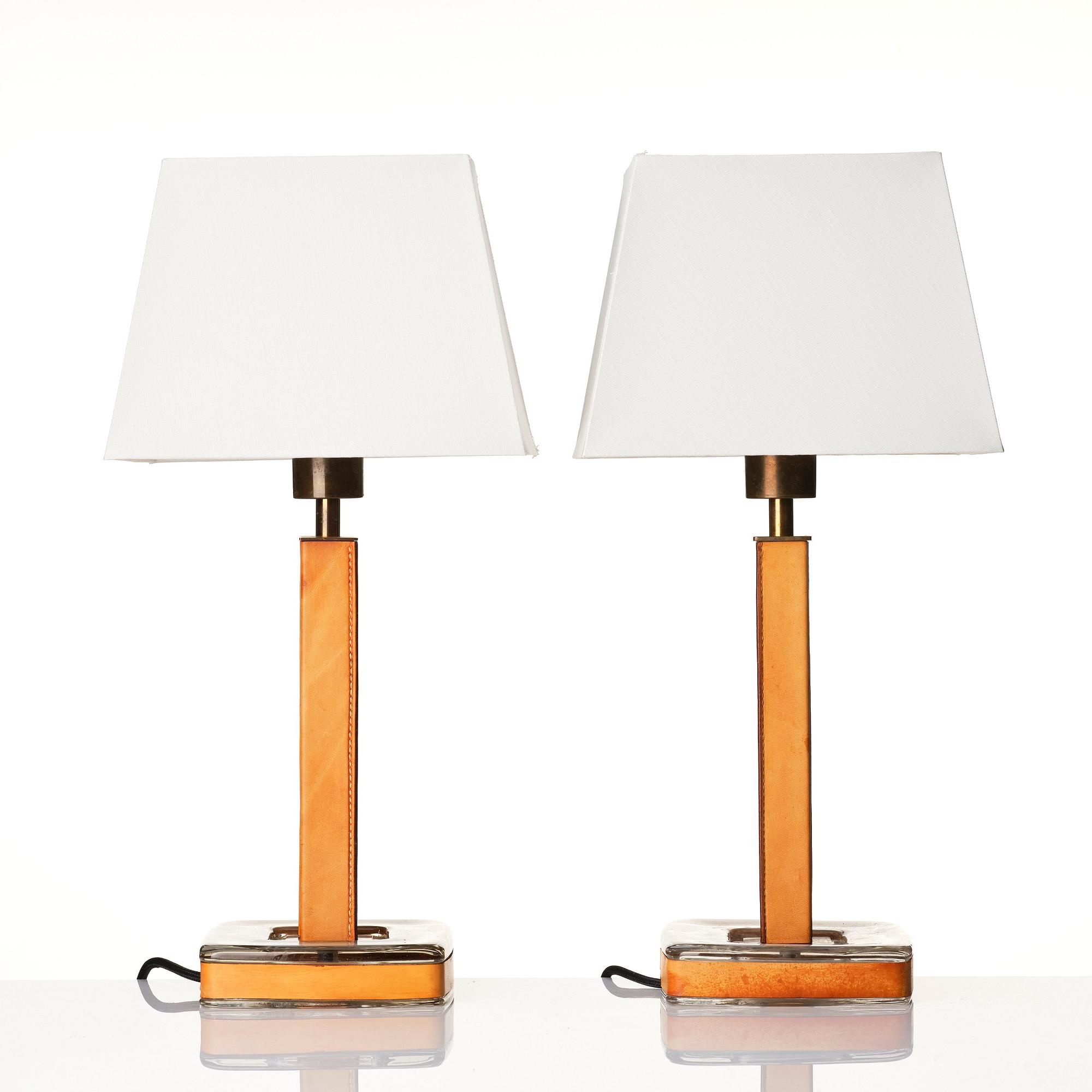 Uno Westerberg, a pair of table lamps, model '15773', Arvid Böhlmarks Lampfabrik, Sweden, 1960s.