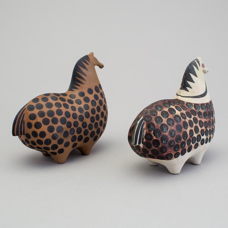 STIG LINDBERG, two stoneware figurines, Gustavsberg 1950/60s.