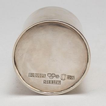 ATELIER BORGILA, cigarettburk, sterling silver Stockholm 1940.