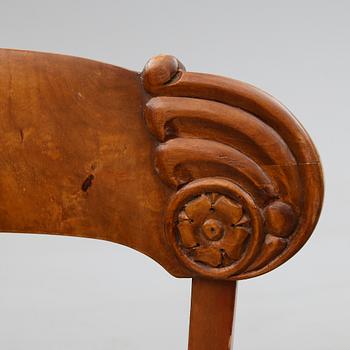 KARMSTOLAR, 1 par, senempire, 1800-talets mitt.