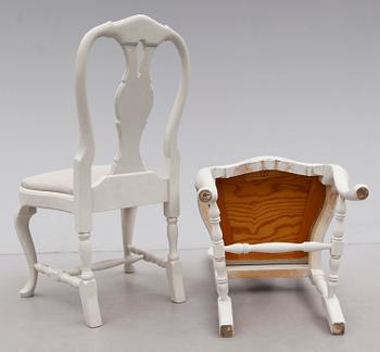 STOLAR, 12 st, rokokostil, 1900-talets mitt.