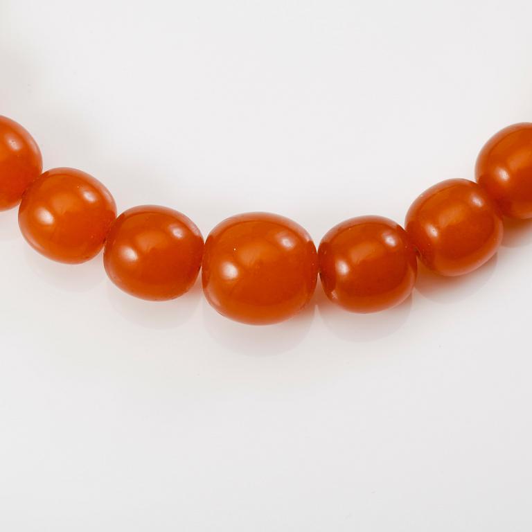 COLLIER, bärnsten, 1900-talets mitt.