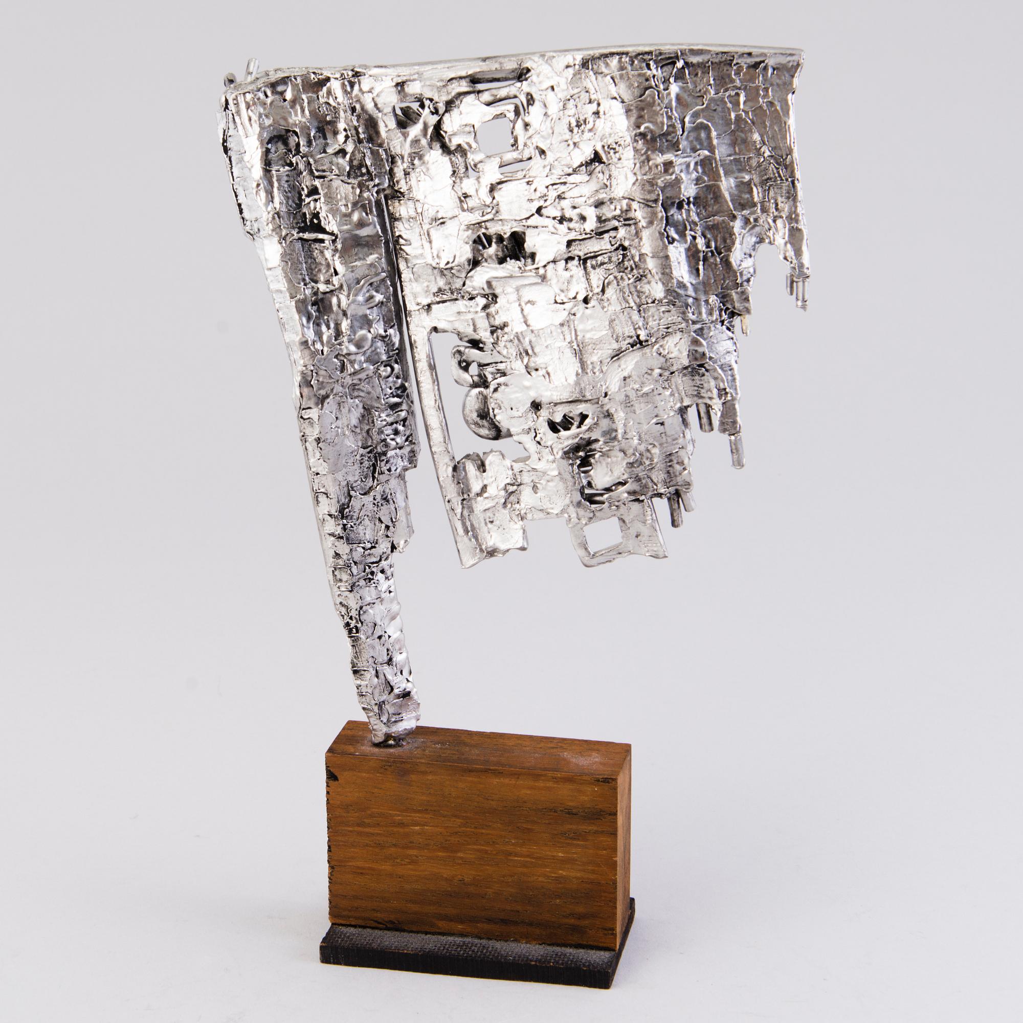 ÅKE LAGERBORG, SKULPTUR, metallegering, signerad och daterad 1980.