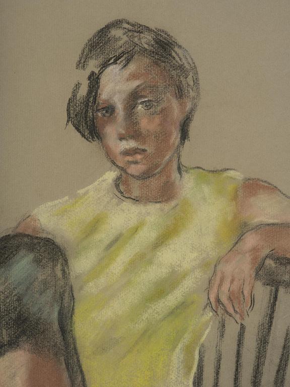 Lotte Laserstein, Translation: "Seated young woman".