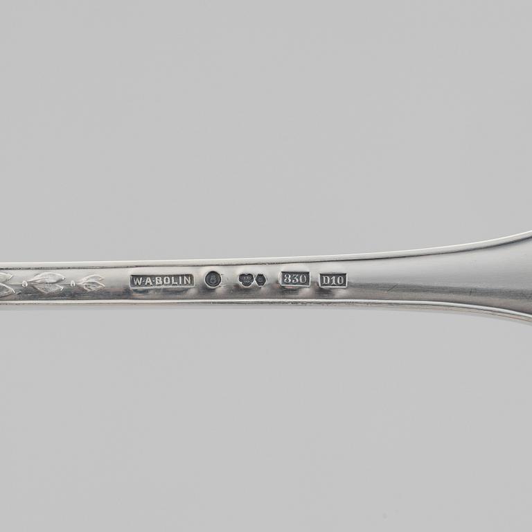 A WA.Bolin 20th Century silver cutlery-set of 137 pieces, Stockholm 1935-1979, Model "F".